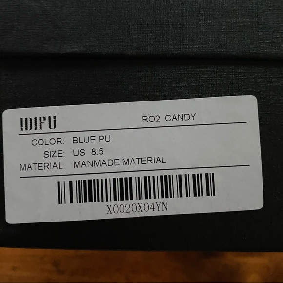 IDIFU Women's Candy Blue Dress Mary Jane Shoes Low Block Heels size 8.5 - Picture 7 of 7